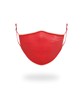 ADULT VERTICAL SHARK (RED) FORM-FITTING FACE MASK