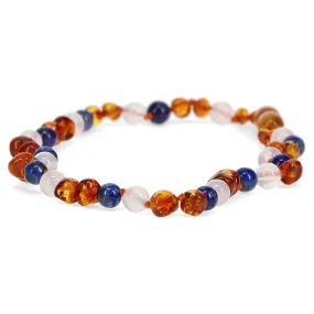 Amber Necklace Cognac/White Agate