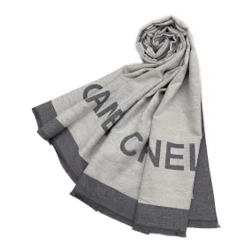 #CHANEL/Stole/GRY/Cashmere/Plain