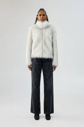 Fur Delish Jacket in Swiss White