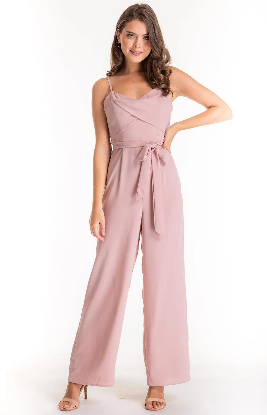 Jennie Jumpsuit In Blush