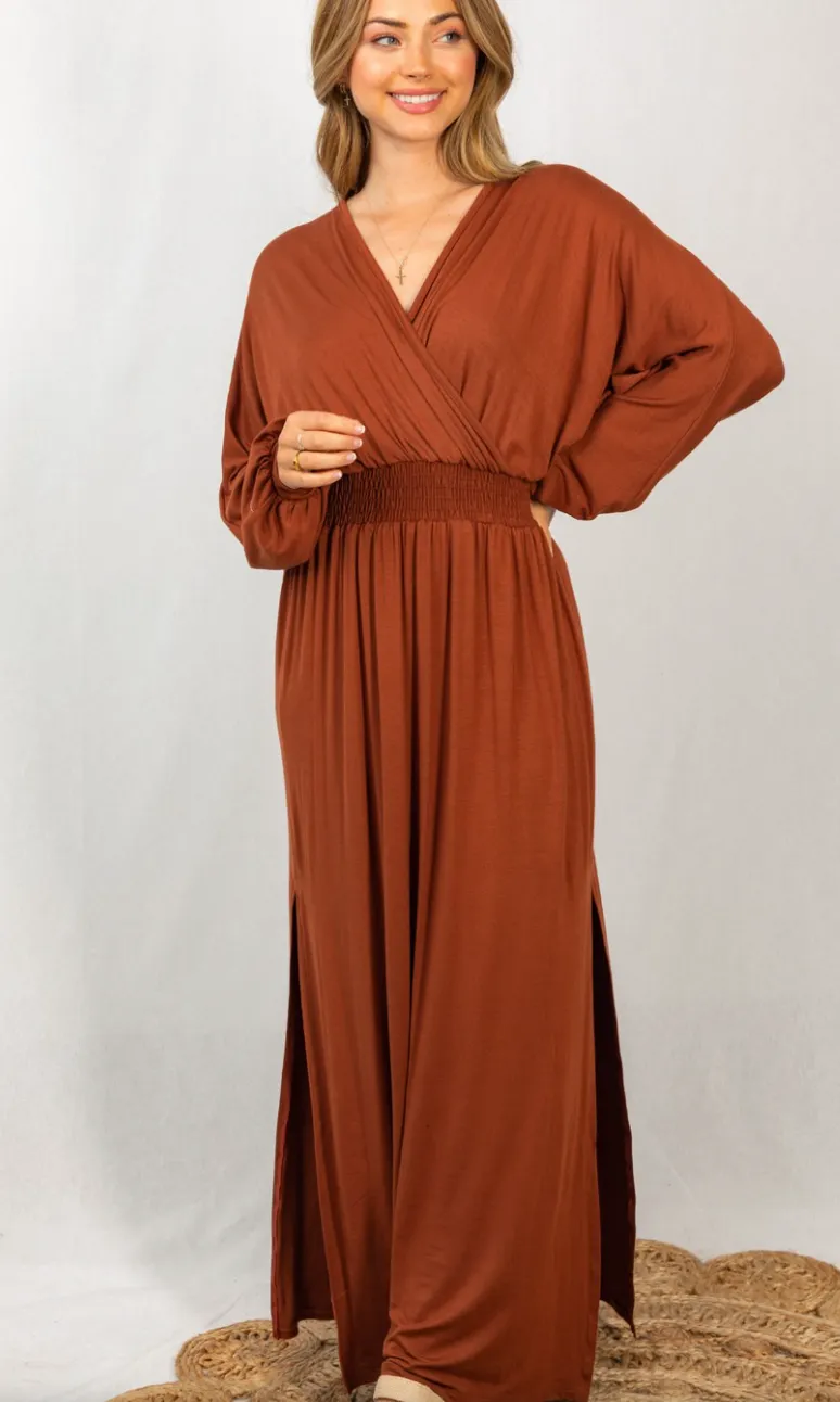 #L226 Showstopper Maxi Dress (Copper)