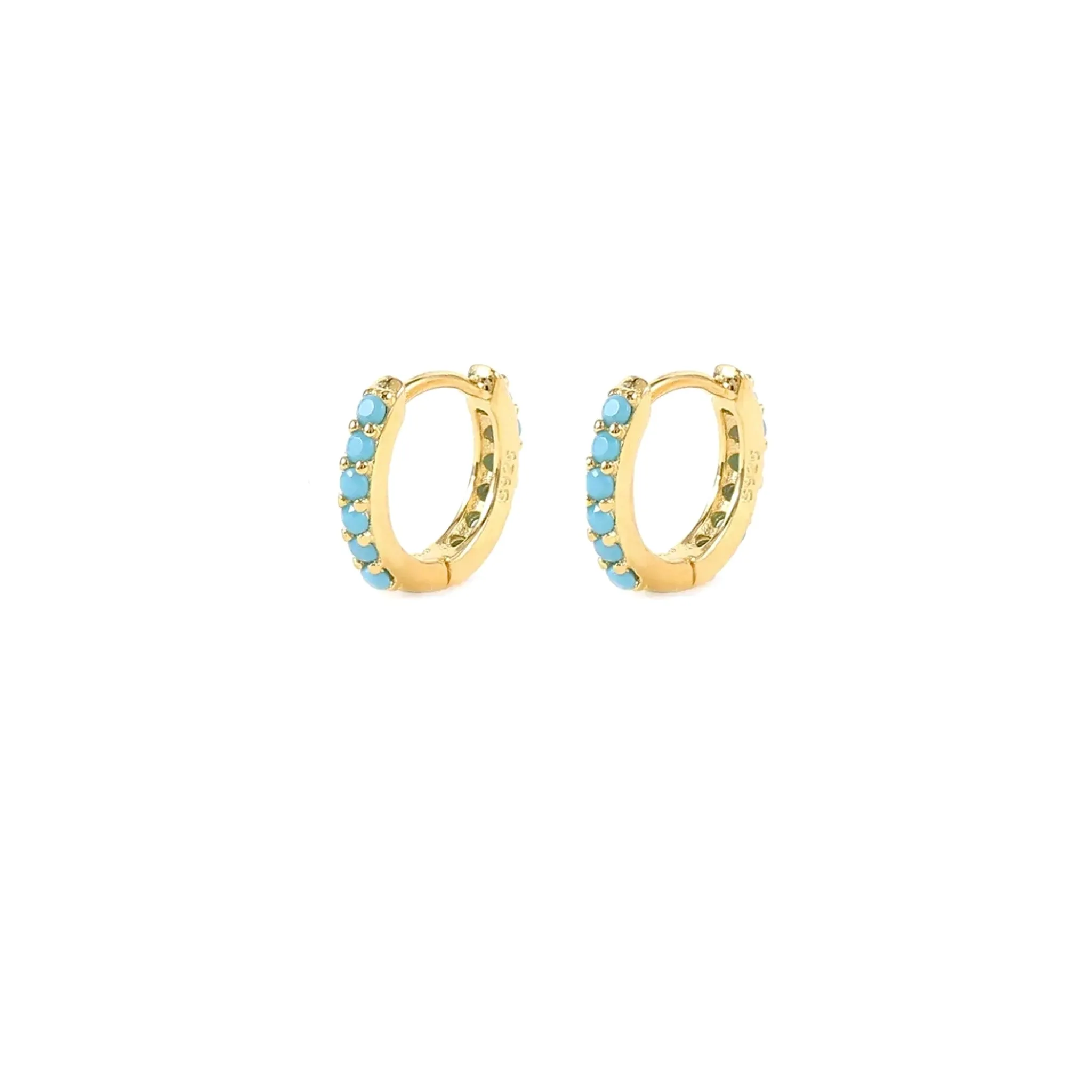 Mini 7mm Pave Eternity Hoops