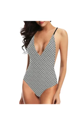 PLANETSYMBOLS Sexy Lacing Backless One-Piece Swimsuit