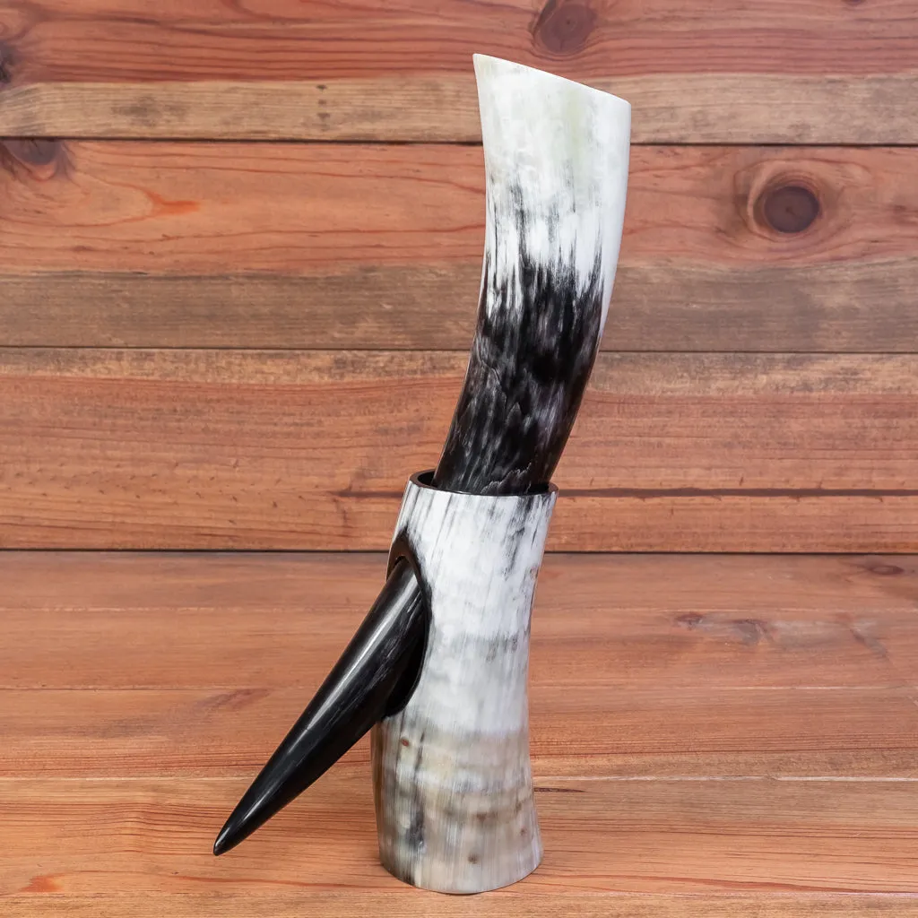 Polished Drinking Horn   Horn Stand (Large)