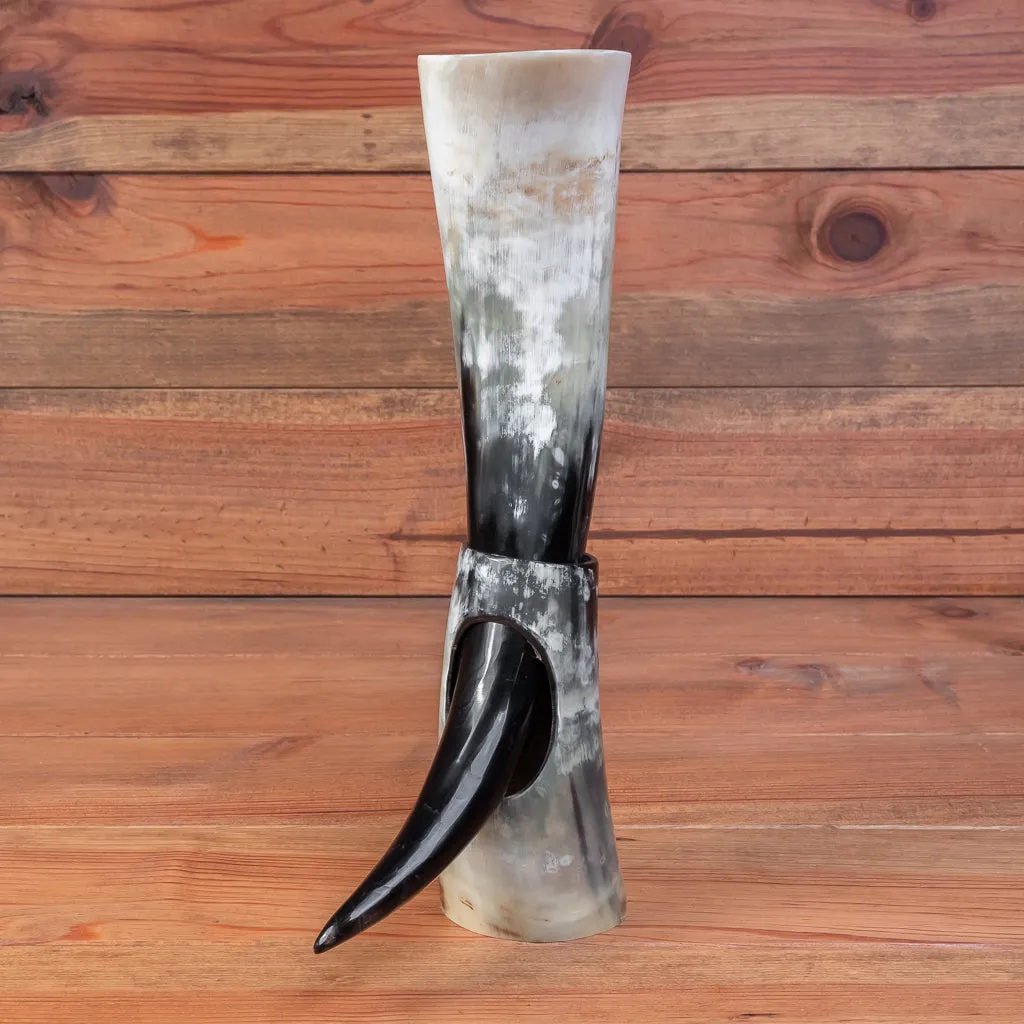 Polished Drinking Horn   Horn Stand (Large)