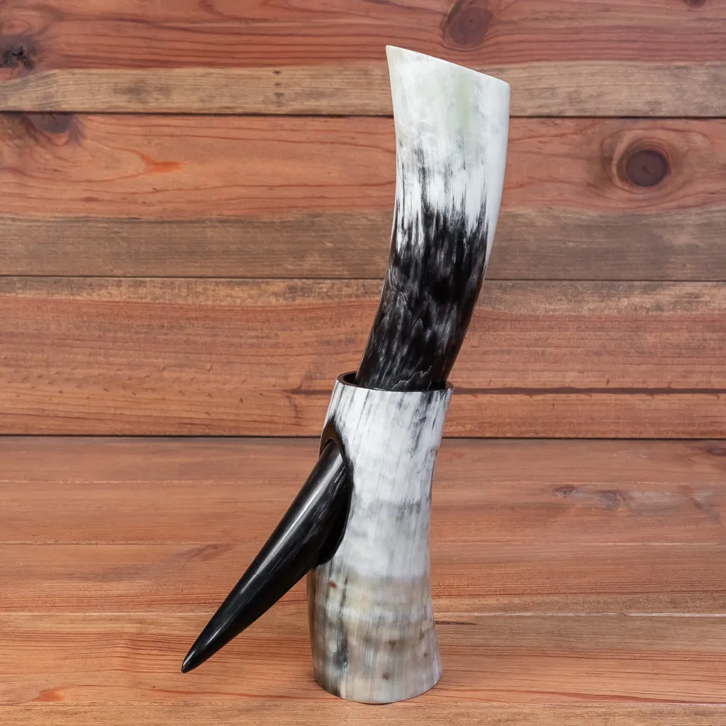 Polished Drinking Horn   Horn Stand (Large)