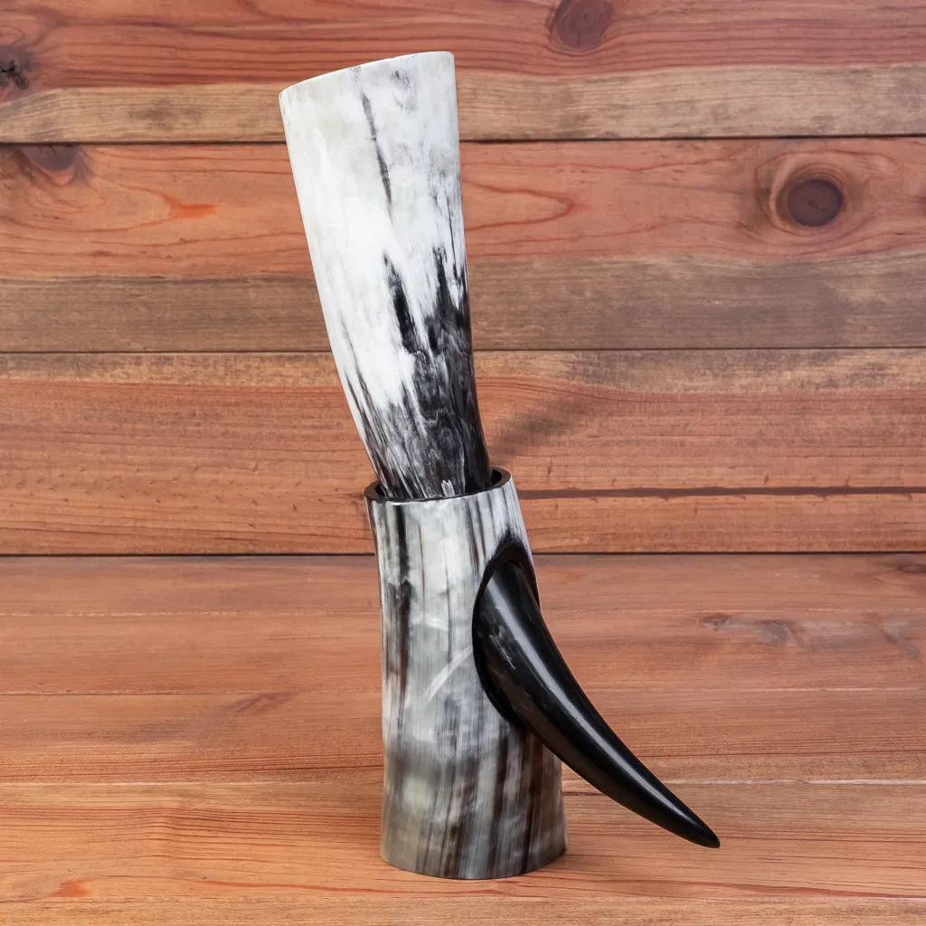 Polished Drinking Horn   Horn Stand (Large)