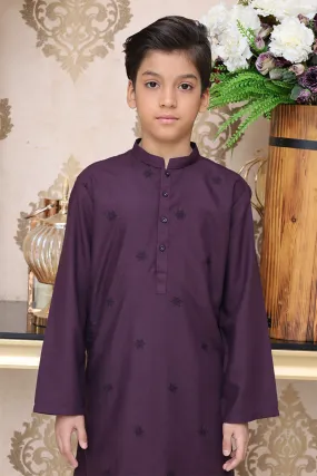 Premium textured fabric kameez shalwar PURPLE